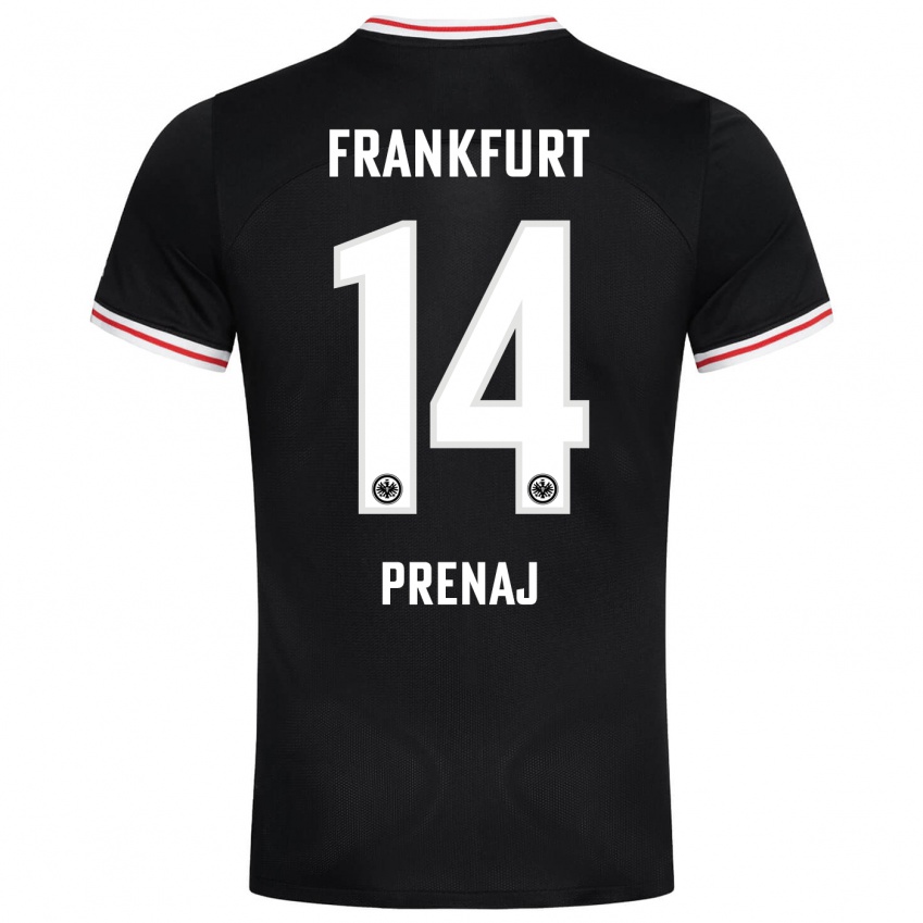 Herren Christian Prenaj #14 Schwarz Auswärtstrikot Trikot 2023/24 T-Shirt