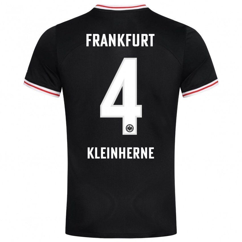 Herren Sophia Kleinherne #4 Schwarz Auswärtstrikot Trikot 2023/24 T-Shirt