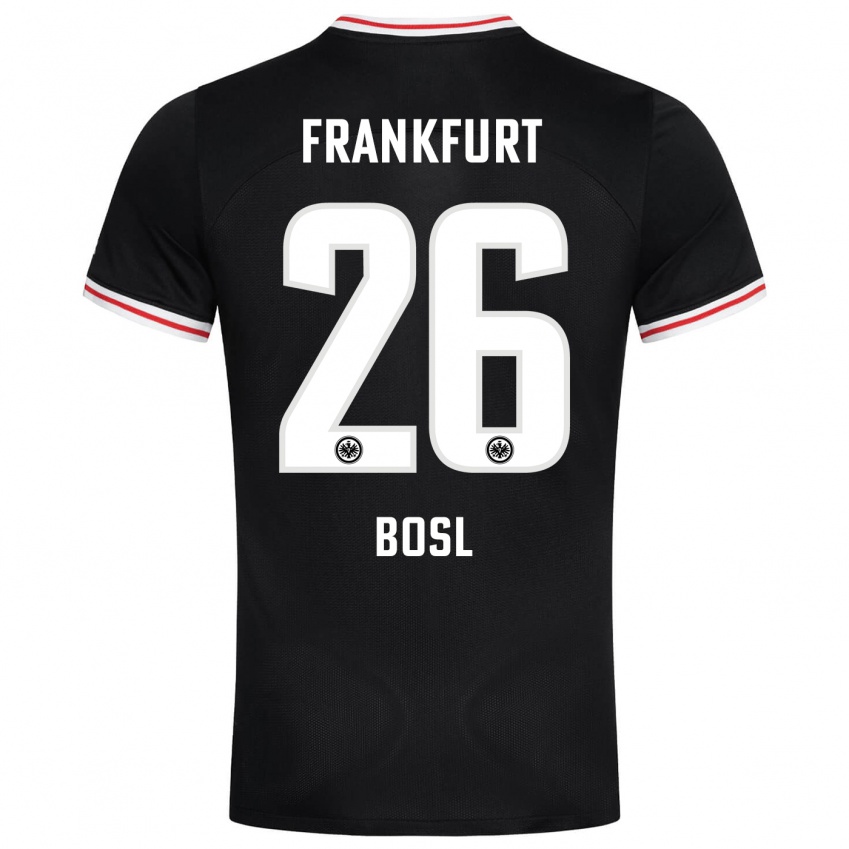 Herren Cara Bosl #26 Schwarz Auswärtstrikot Trikot 2023/24 T-Shirt