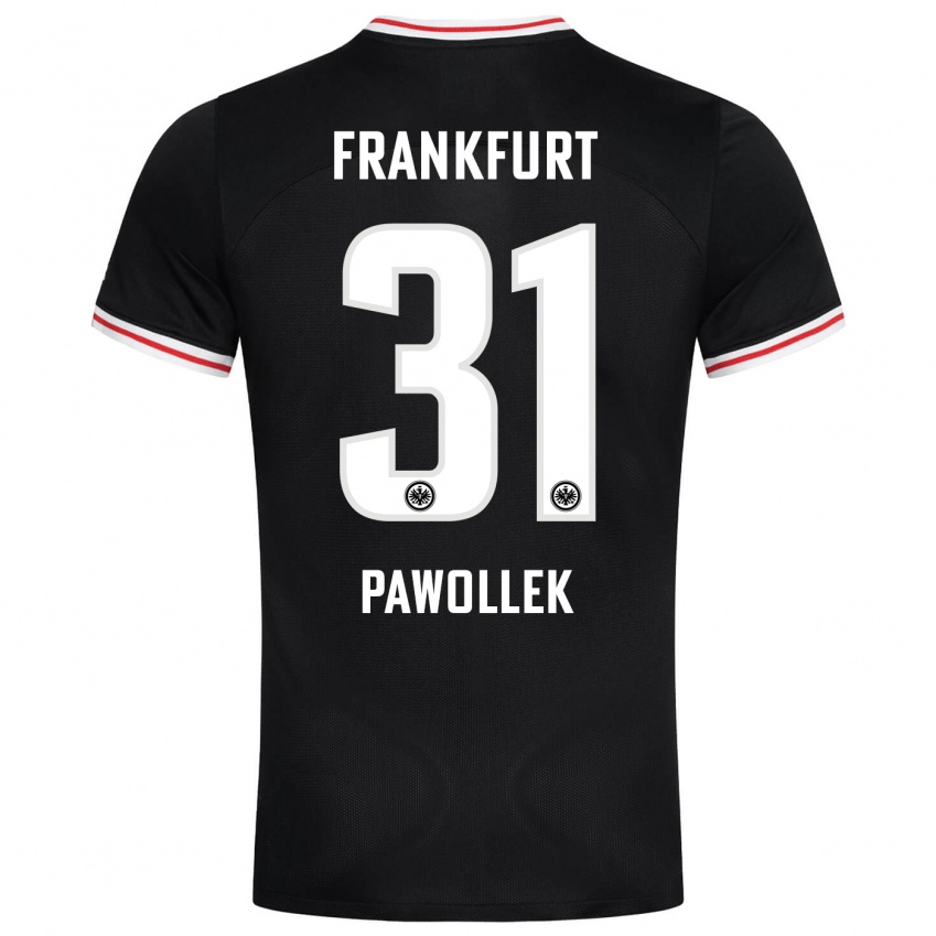 Herren Tanja Pawollek #31 Schwarz Auswärtstrikot Trikot 2023/24 T-Shirt