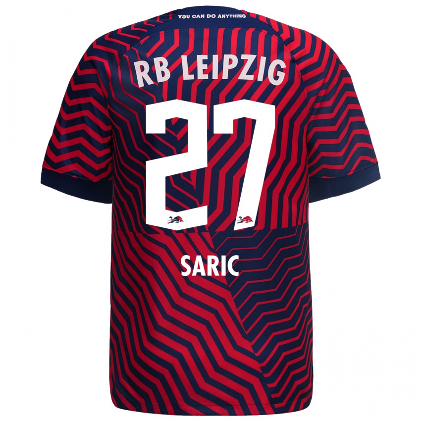 Herren Lucio Saric #27 Blau Rot Auswärtstrikot Trikot 2023/24 T-Shirt