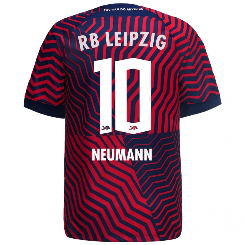 Herren Cenny Neumann #10 Blau Rot Auswärtstrikot Trikot 2023/24 T-Shirt
