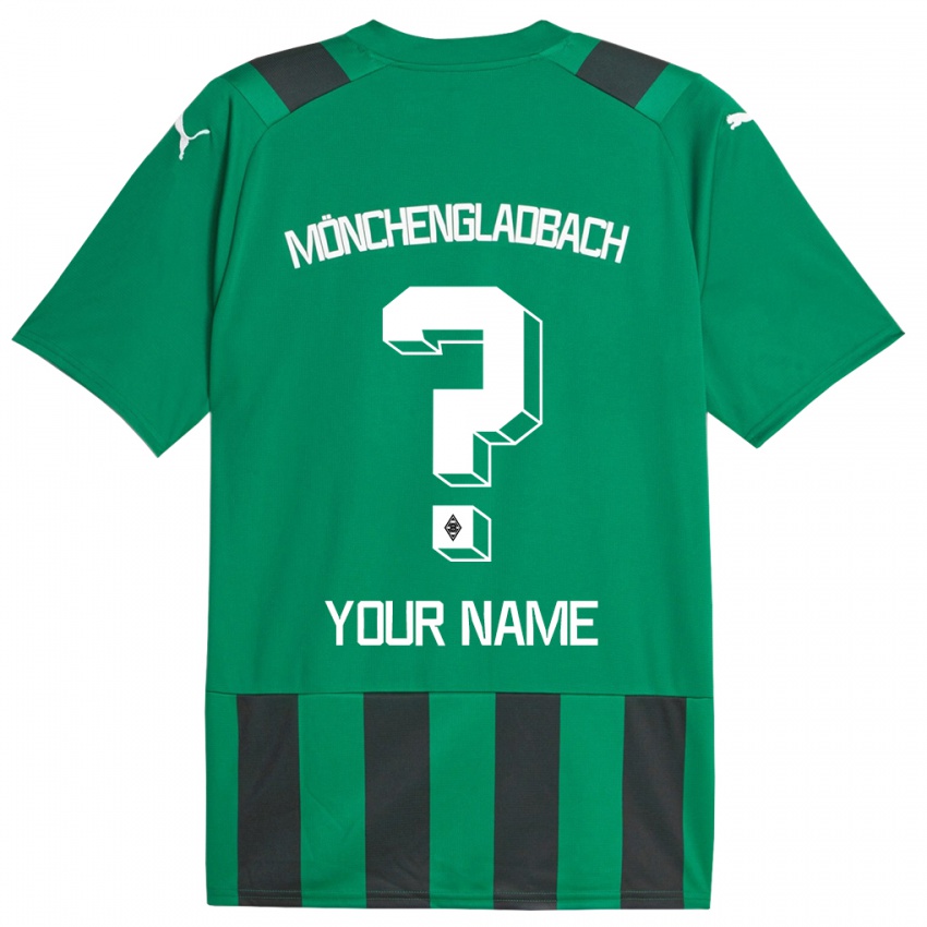 Herren Ihren Namen #0 Schwarz Grün Auswärtstrikot Trikot 2023/24 T-Shirt