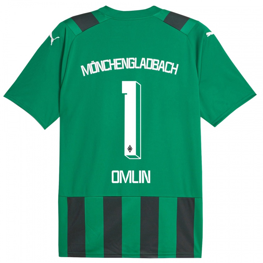 Herren Jonas Omlin #1 Schwarz Grün Auswärtstrikot Trikot 2023/24 T-Shirt