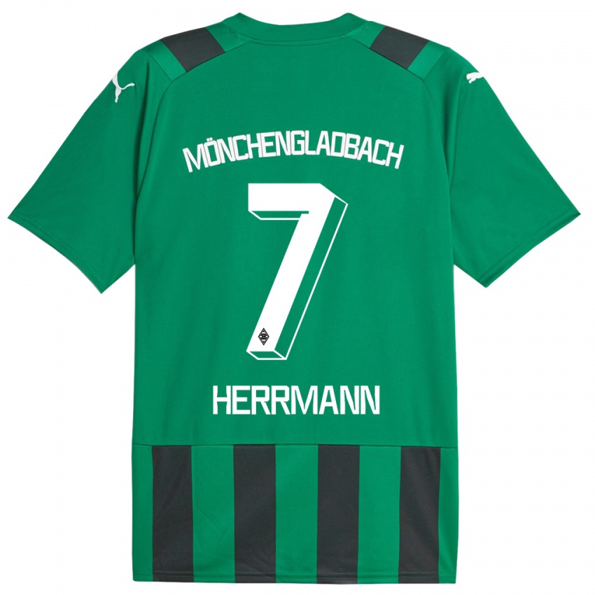 Herren Patrick Herrmann #7 Schwarz Grün Auswärtstrikot Trikot 2023/24 T-Shirt