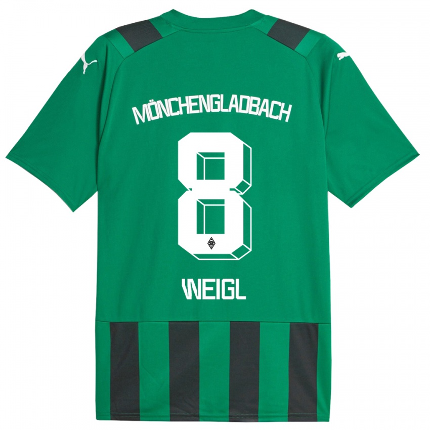 Herren Julian Weigl #8 Schwarz Grün Auswärtstrikot Trikot 2023/24 T-Shirt
