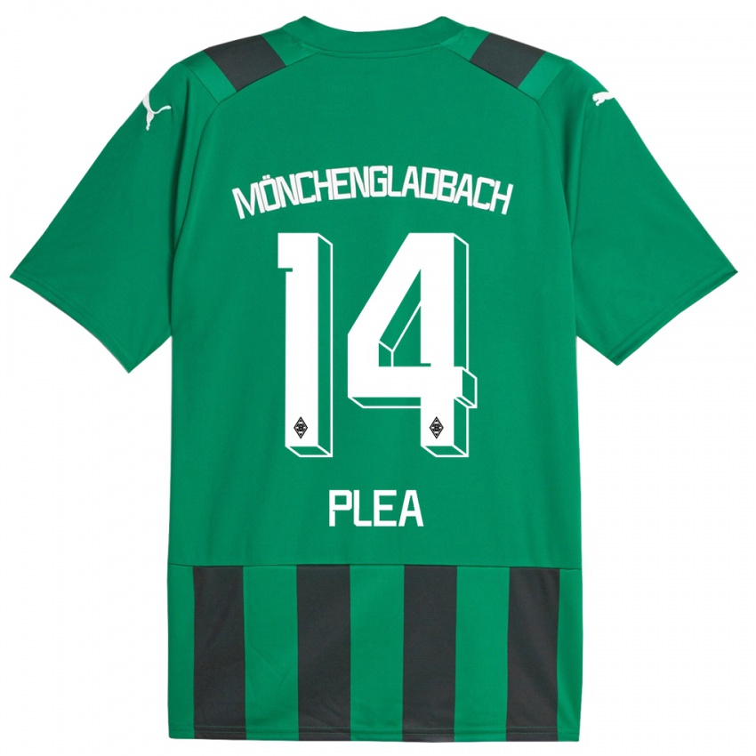 Herren Alassane Plea #14 Schwarz Grün Auswärtstrikot Trikot 2023/24 T-Shirt