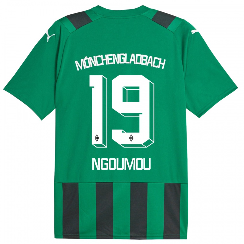 Herren Nathan Ngoumou #19 Schwarz Grün Auswärtstrikot Trikot 2023/24 T-Shirt