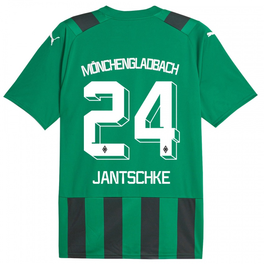 Herren Tony Jantschke #24 Schwarz Grün Auswärtstrikot Trikot 2023/24 T-Shirt