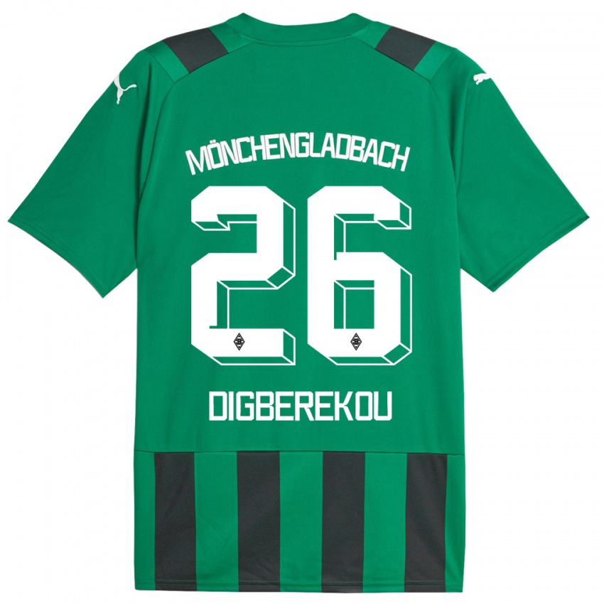 Herren Ibrahim Digberekou #26 Schwarz Grün Auswärtstrikot Trikot 2023/24 T-Shirt