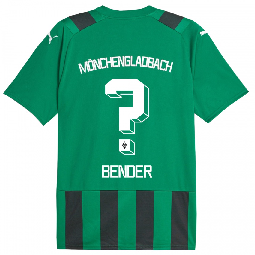 Herren Maurice Bender #0 Schwarz Grün Auswärtstrikot Trikot 2023/24 T-Shirt