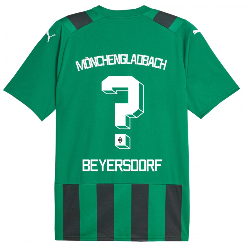 Herren Chris Beyersdorf #0 Schwarz Grün Auswärtstrikot Trikot 2023/24 T-Shirt