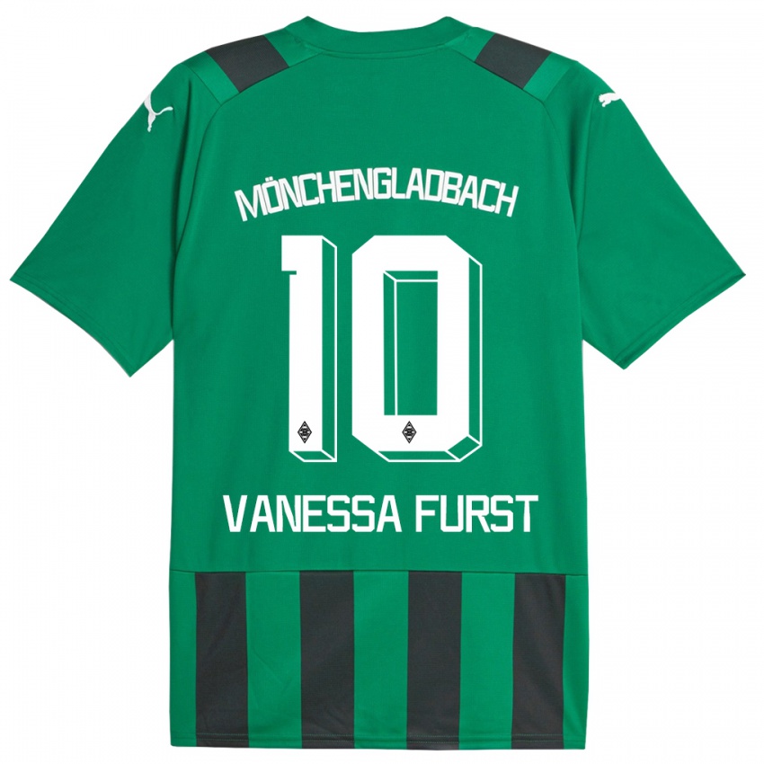 Herren Vanessa Fürst #10 Schwarz Grün Auswärtstrikot Trikot 2023/24 T-Shirt