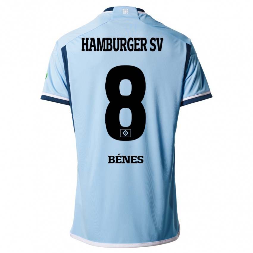 Herren Laszlo Benes #8 Blau Auswärtstrikot Trikot 2023/24 T-Shirt