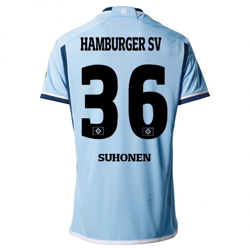 Herren Anssi Suhonen #36 Blau Auswärtstrikot Trikot 2023/24 T-Shirt