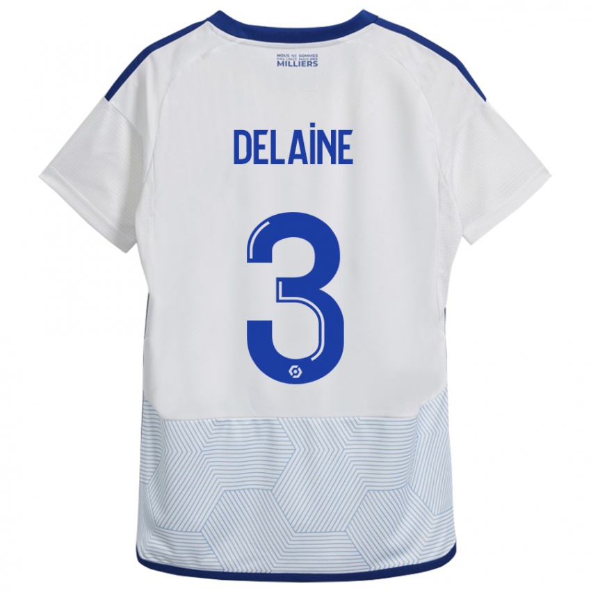 Herren Thomas Delaine #3 Weiß Auswärtstrikot Trikot 2023/24 T-Shirt