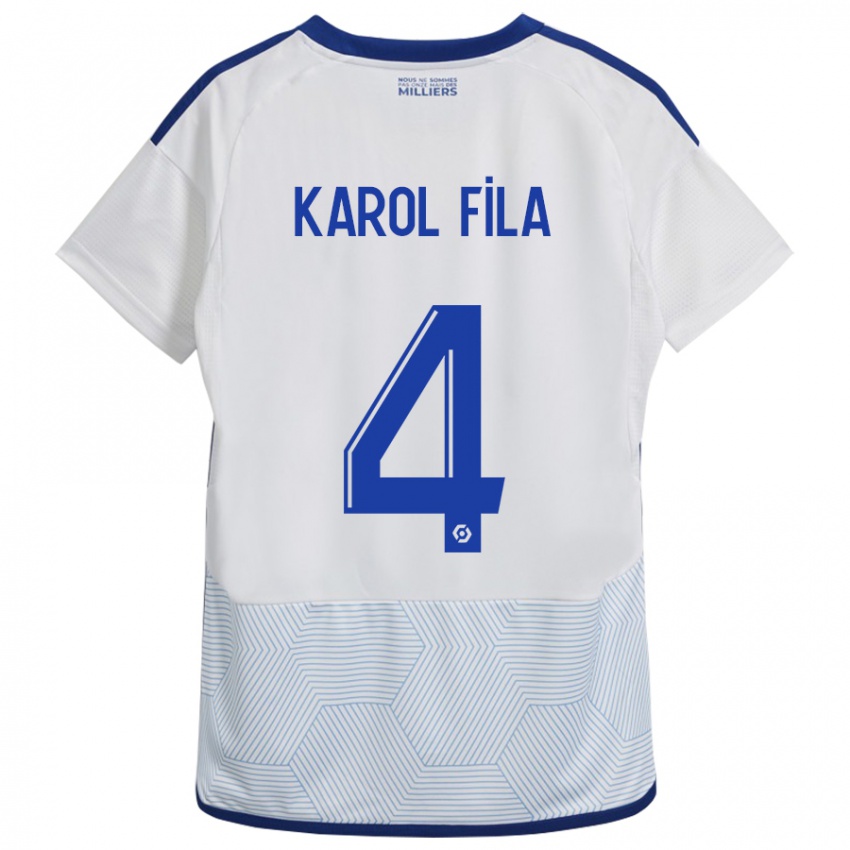 Herren Karol Fila #4 Weiß Auswärtstrikot Trikot 2023/24 T-Shirt