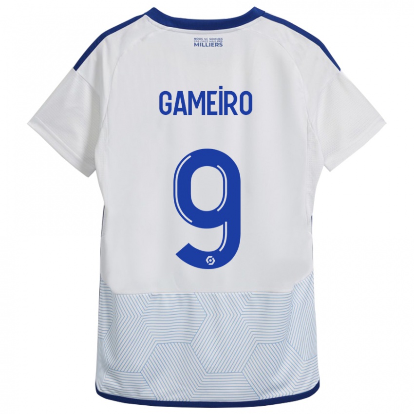 Herren Kévin Gameiro #9 Weiß Auswärtstrikot Trikot 2023/24 T-Shirt