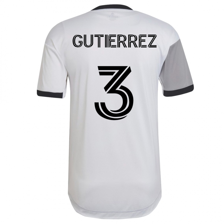 Herren Cristián Gutiérrez #3 Weiß Auswärtstrikot Trikot 2023/24 T-Shirt