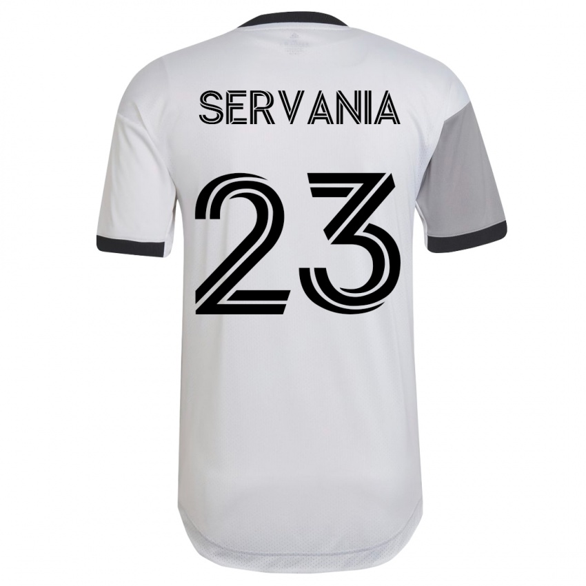 Herren Brandon Servania #23 Weiß Auswärtstrikot Trikot 2023/24 T-Shirt