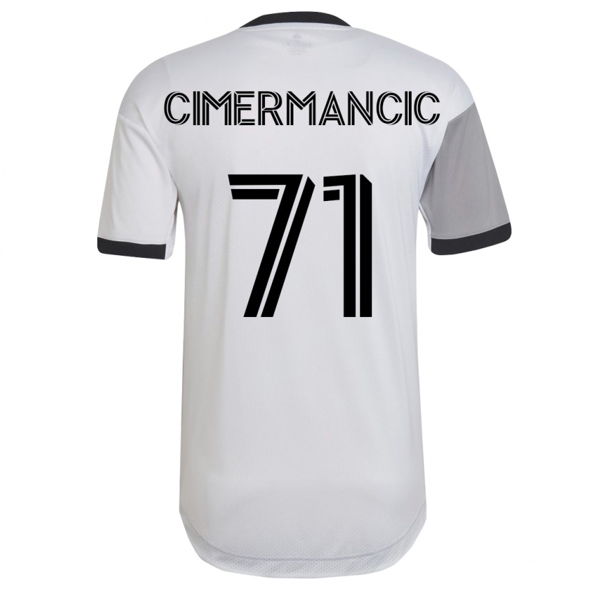 Herren Markus Cimermancic #71 Weiß Auswärtstrikot Trikot 2023/24 T-Shirt