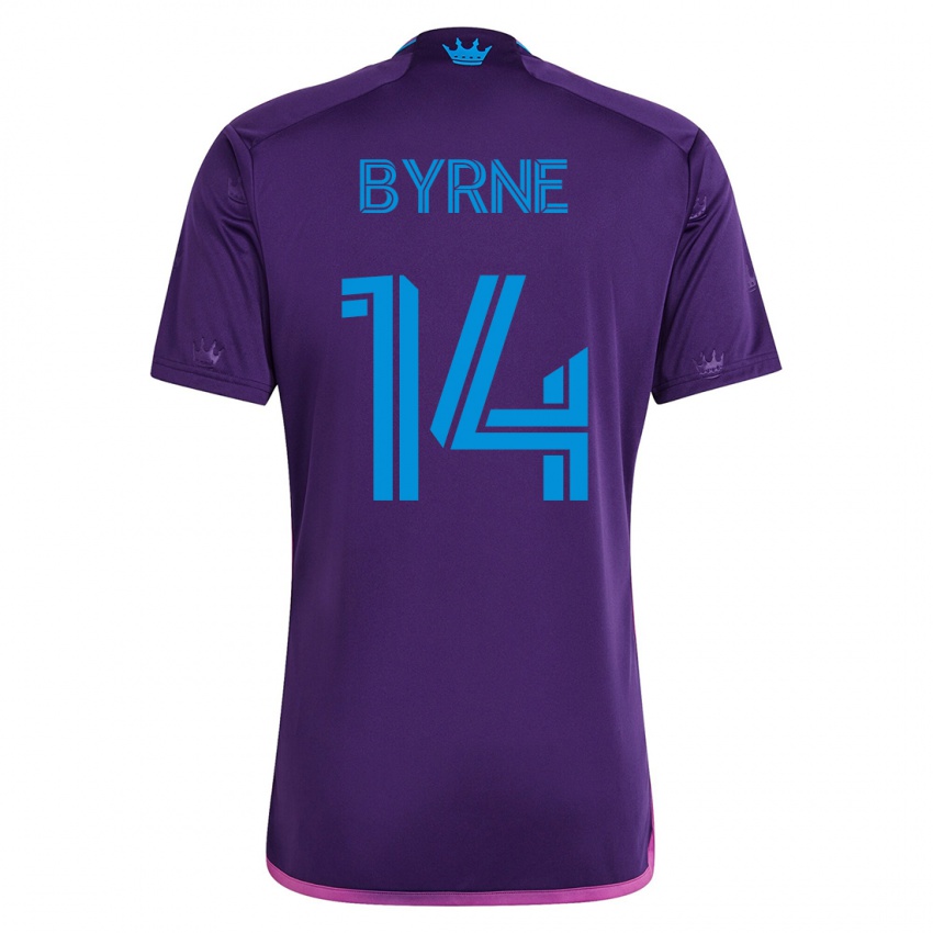 Herren Nathan Byrne #14 Violett Auswärtstrikot Trikot 2023/24 T-Shirt