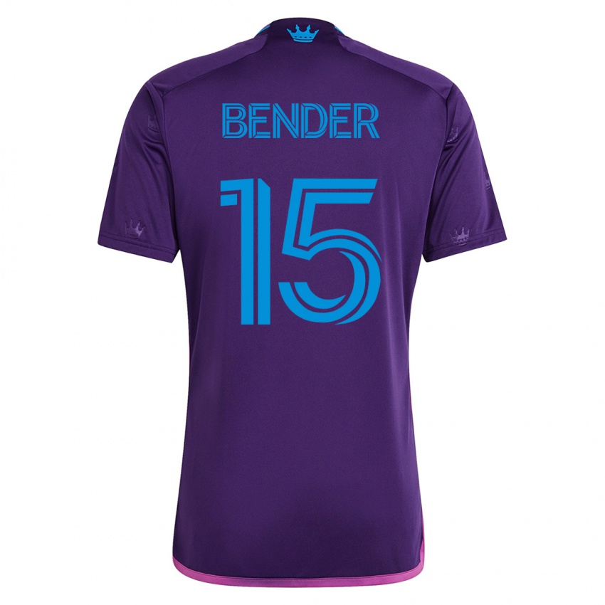 Herren Ben Bender #15 Violett Auswärtstrikot Trikot 2023/24 T-Shirt