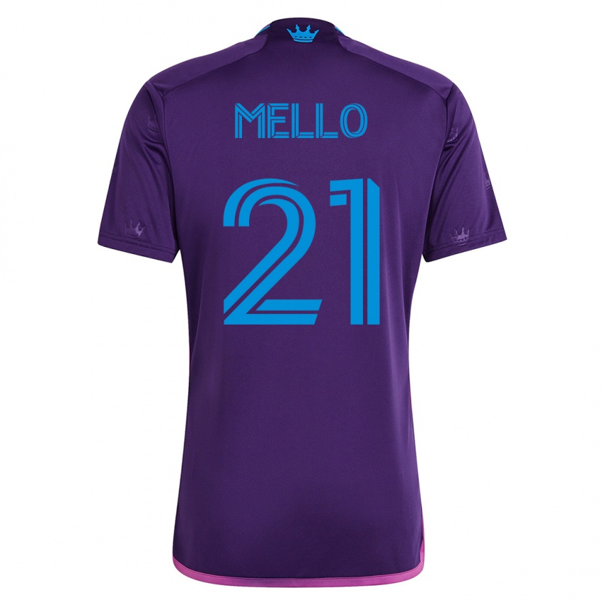 Herren Vinicius Mello #21 Violett Auswärtstrikot Trikot 2023/24 T-Shirt