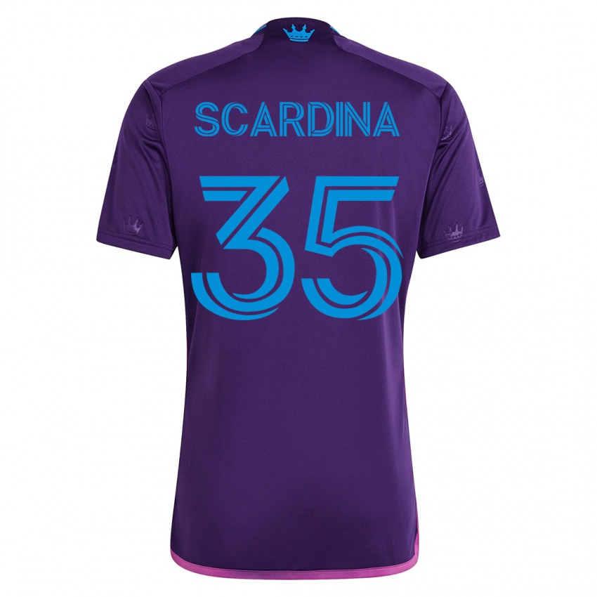 Herren Nick Scardina #35 Violett Auswärtstrikot Trikot 2023/24 T-Shirt