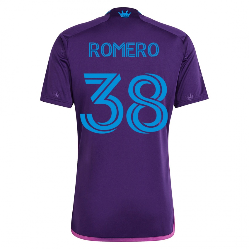Herren Brian Romero #38 Violett Auswärtstrikot Trikot 2023/24 T-Shirt