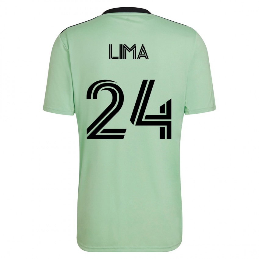 Herren Nick Lima #24 Hellgrün Auswärtstrikot Trikot 2023/24 T-Shirt