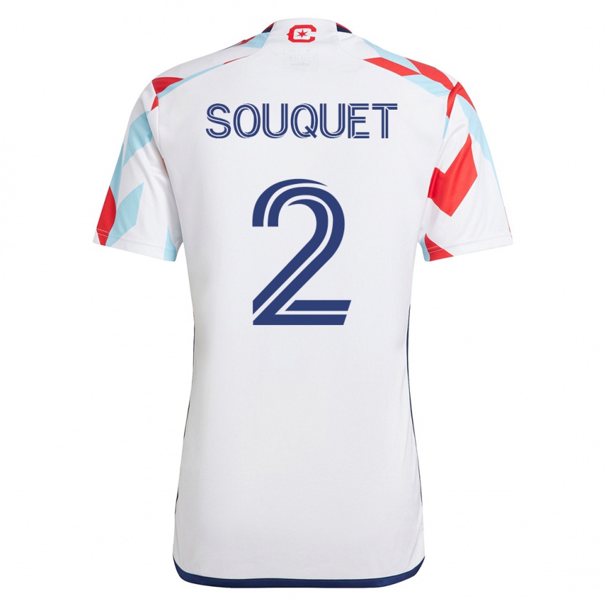 Herren Arnaud Souquet #2 Weiß Blau Auswärtstrikot Trikot 2023/24 T-Shirt