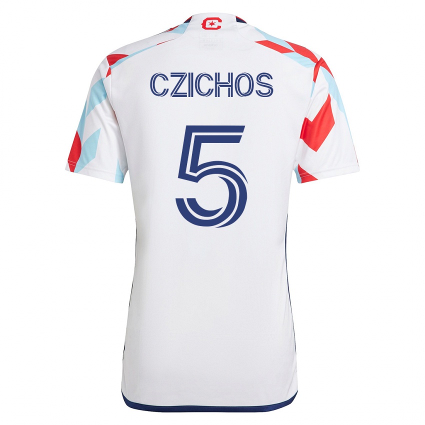 Herren Rafael Czichos #5 Weiß Blau Auswärtstrikot Trikot 2023/24 T-Shirt
