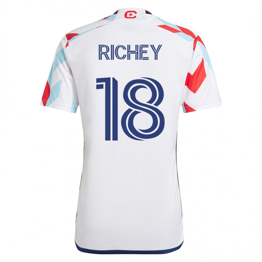Herren Spencer Richey #18 Weiß Blau Auswärtstrikot Trikot 2023/24 T-Shirt