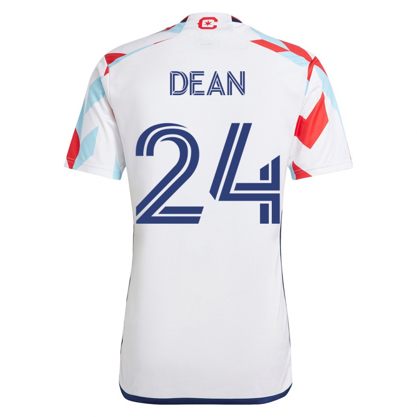 Herren Jonathan Dean #24 Weiß Blau Auswärtstrikot Trikot 2023/24 T-Shirt