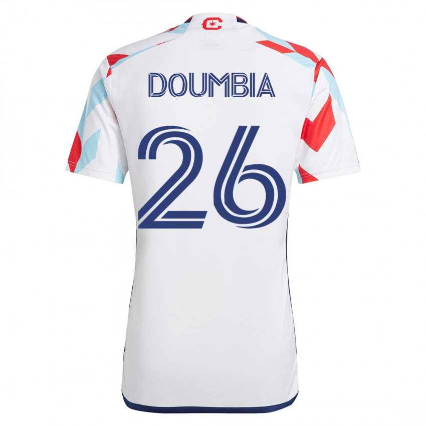 Herren Ousmane Doumbia #26 Weiß Blau Auswärtstrikot Trikot 2023/24 T-Shirt