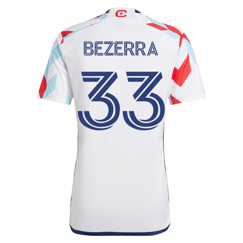 Herren Victor Bezerra #33 Weiß Blau Auswärtstrikot Trikot 2023/24 T-Shirt
