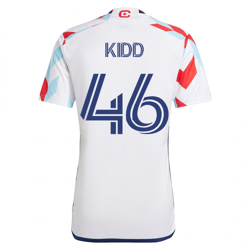 Herren Matteo Kidd #46 Weiß Blau Auswärtstrikot Trikot 2023/24 T-Shirt