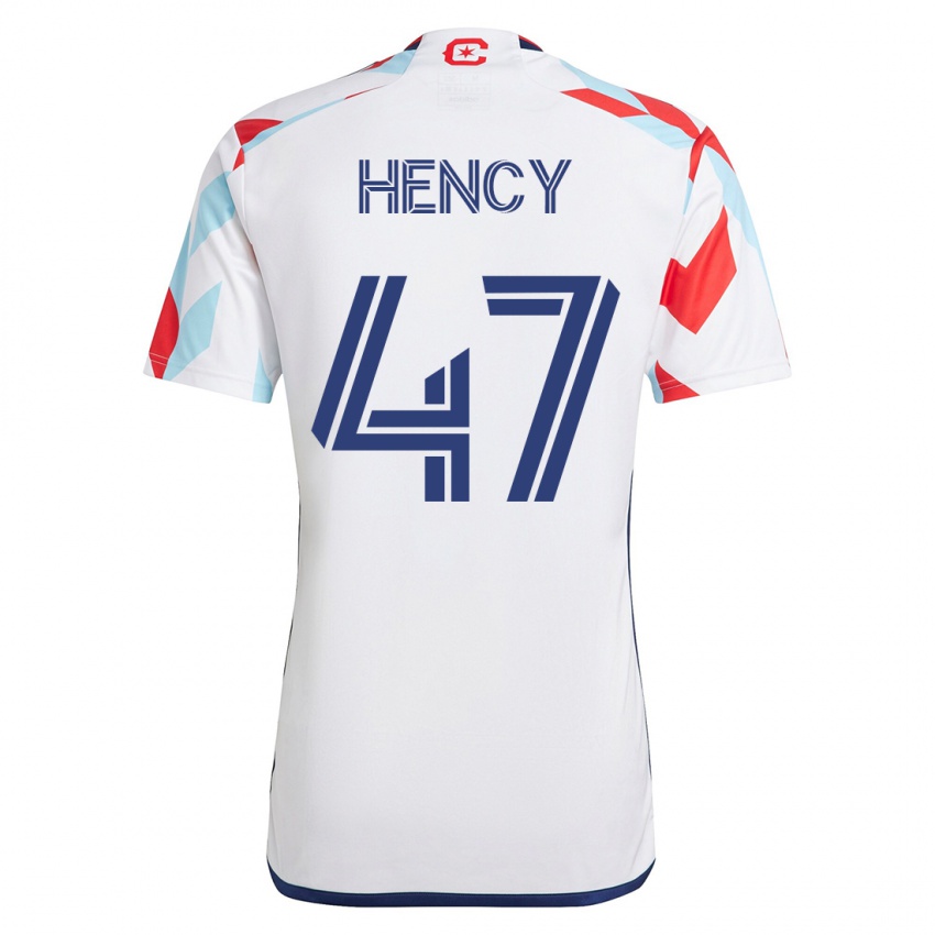 Herren Billy Hency #47 Weiß Blau Auswärtstrikot Trikot 2023/24 T-Shirt