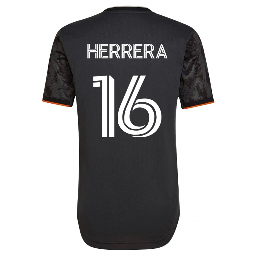 Herren Hector Herrera #16 Schwarz Auswärtstrikot Trikot 2023/24 T-Shirt