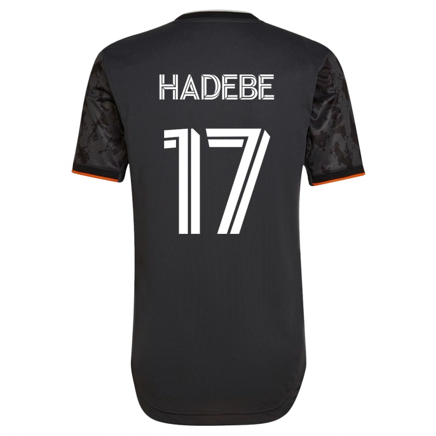 Herren Teenage Hadebe #17 Schwarz Auswärtstrikot Trikot 2023/24 T-Shirt