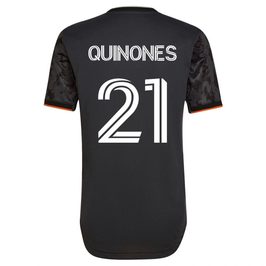 Herren Nelson Quiñónes #21 Schwarz Auswärtstrikot Trikot 2023/24 T-Shirt