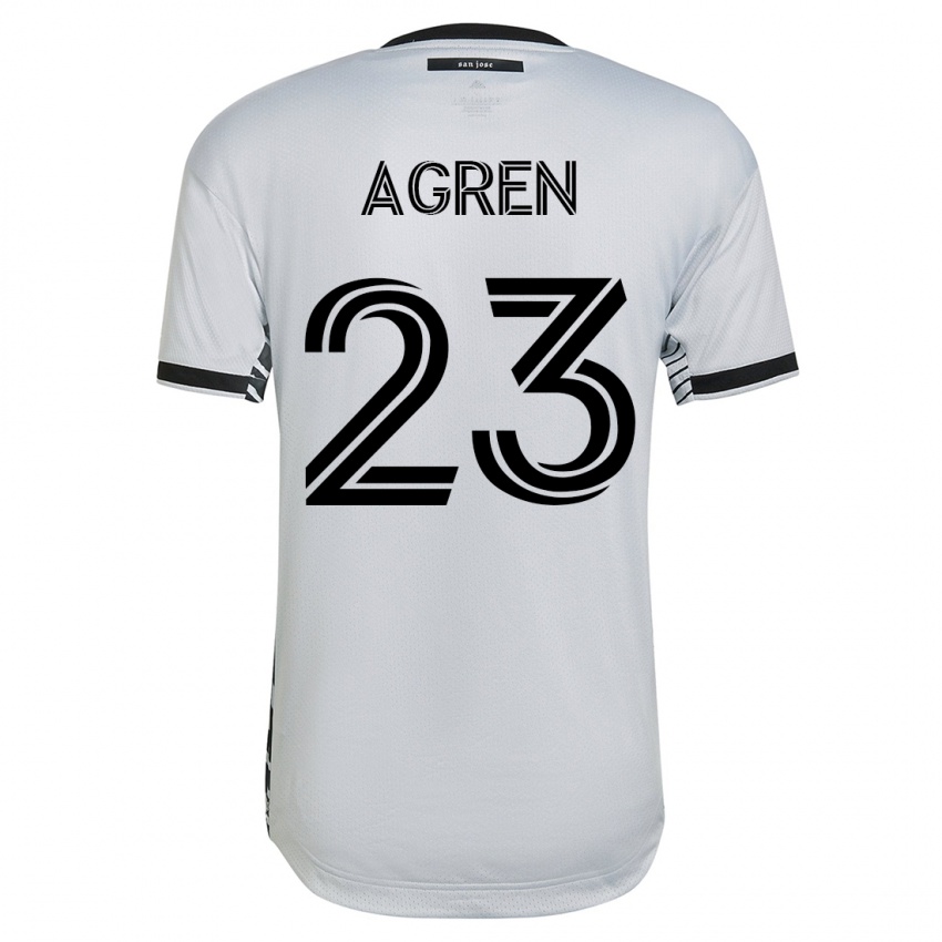 Herren Oskar Agren #23 Weiß Auswärtstrikot Trikot 2023/24 T-Shirt