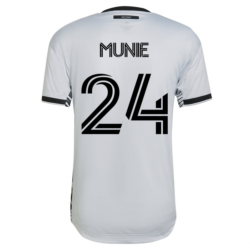 Herren Daniel Munie #24 Weiß Auswärtstrikot Trikot 2023/24 T-Shirt