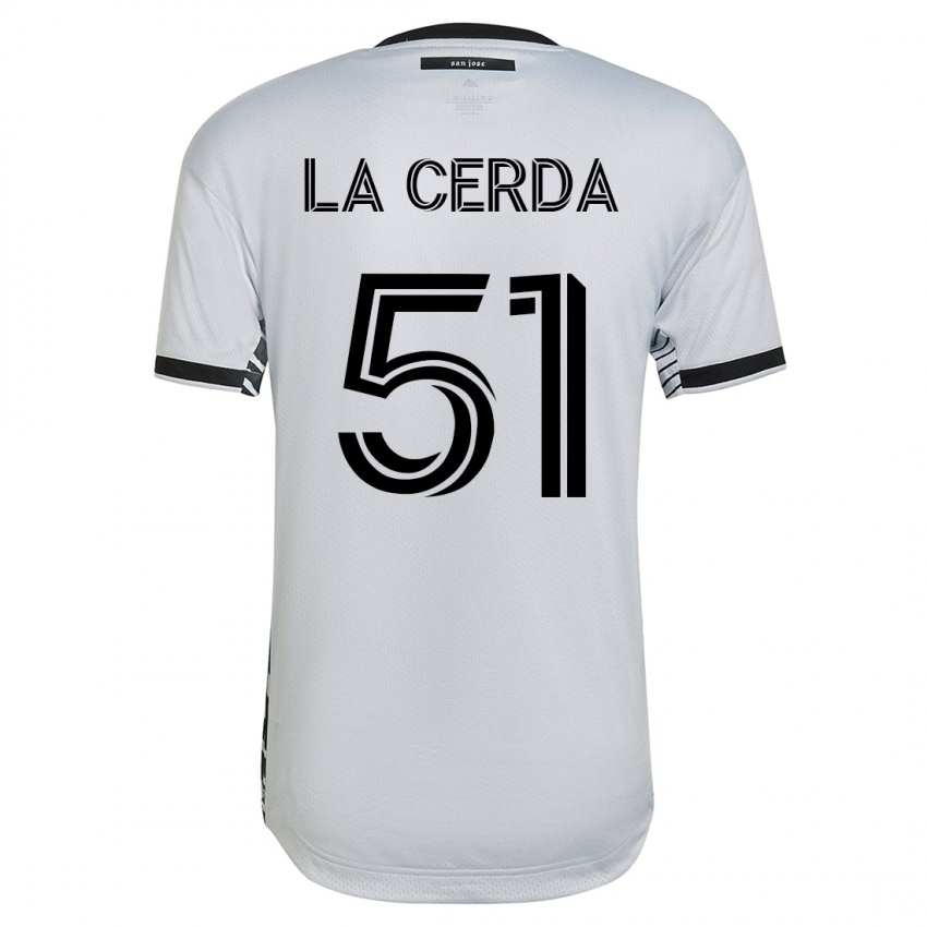 Herren Eric De La Cerda #51 Weiß Auswärtstrikot Trikot 2023/24 T-Shirt
