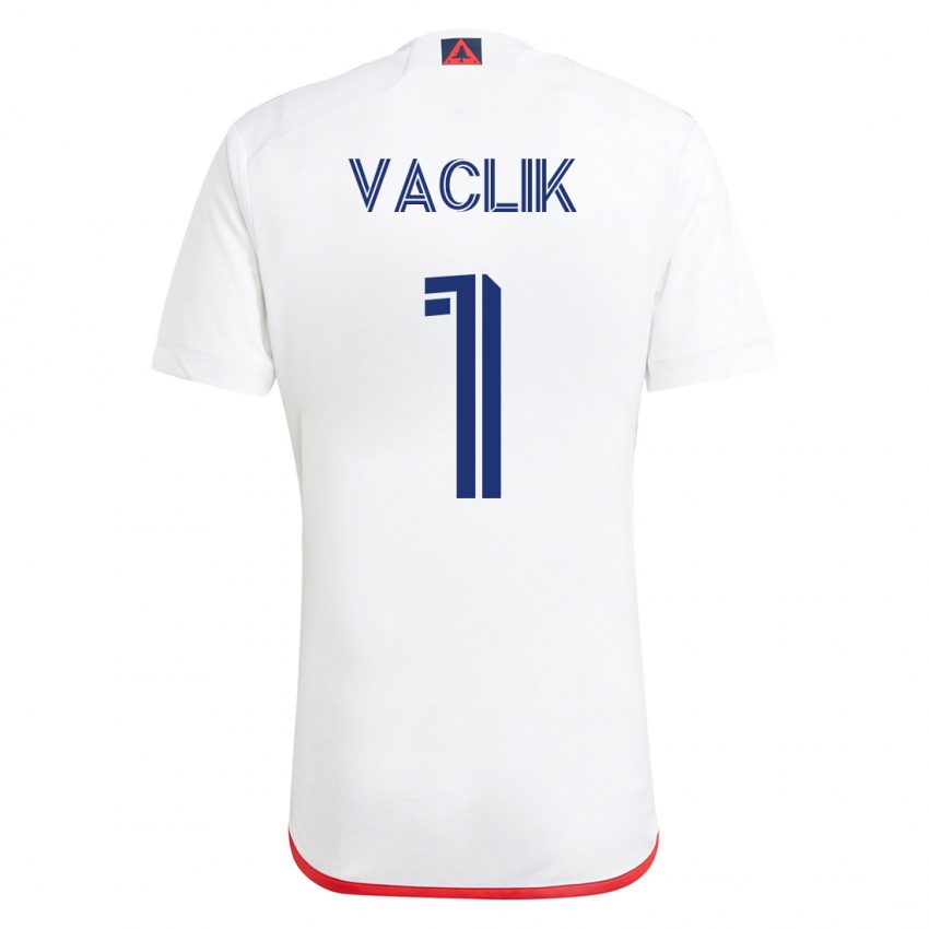 Herren Tomas Vaclik #1 Weiß Rot Auswärtstrikot Trikot 2023/24 T-Shirt
