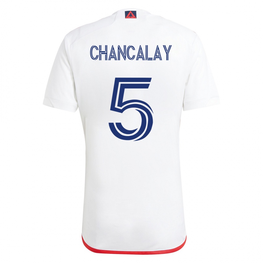 Herren Tomas Chancalay #5 Weiß Rot Auswärtstrikot Trikot 2023/24 T-Shirt