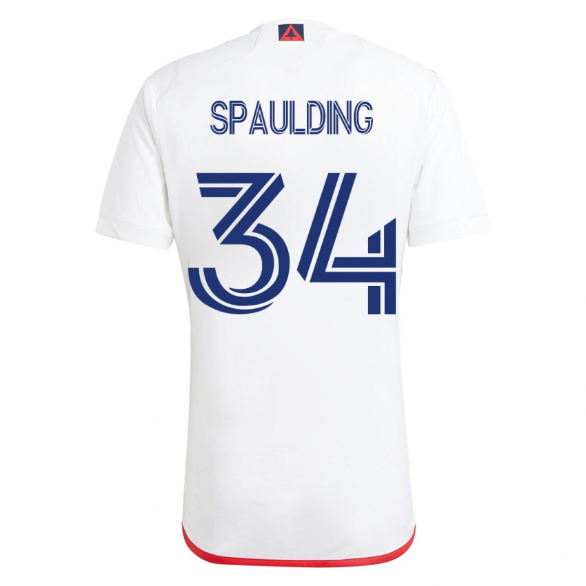 Herren Ryan Spaulding #34 Weiß Rot Auswärtstrikot Trikot 2023/24 T-Shirt