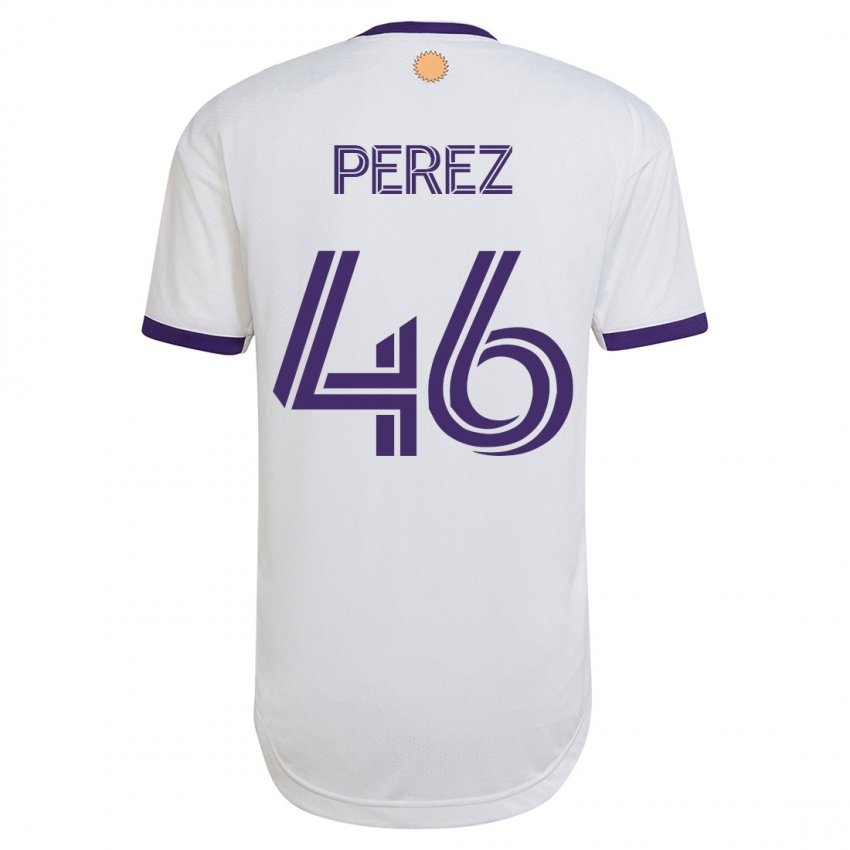 Herren Franco Pérez #46 Weiß Auswärtstrikot Trikot 2023/24 T-Shirt