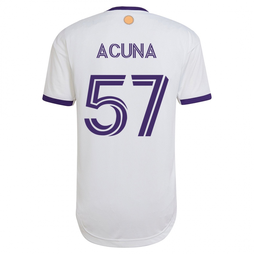 Herren Cristofer Acuña #57 Weiß Auswärtstrikot Trikot 2023/24 T-Shirt
